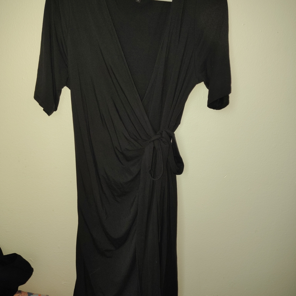 Elegant Black Wrap Dress